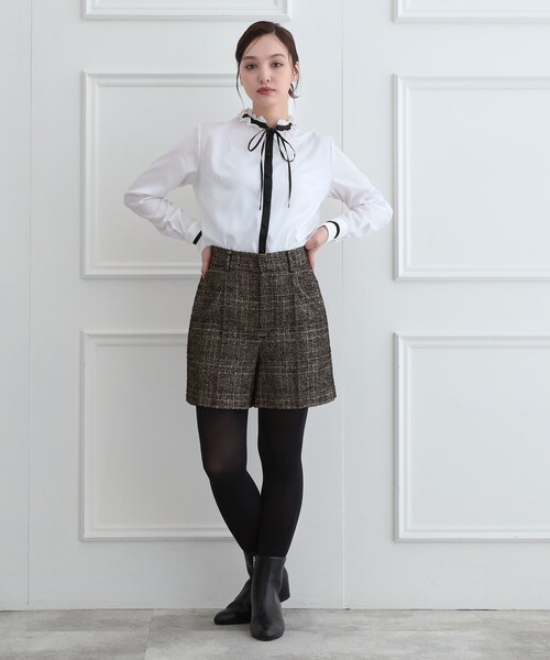 DRESSTERIOR(ドレステリア)の「【セットアップ可】ループグレンチェックショートパンツ(その他パンツ・レディース・ブラック系1・38/36/34)」の13枚目の写真