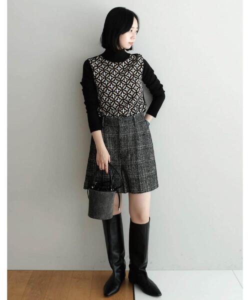 DRESSTERIOR(ドレステリア)の「【セットアップ可】ループグレンチェックショートパンツ(その他パンツ・レディース・ブラック系1・38/36/34)」の22枚目の写真