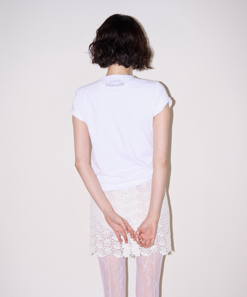 EDIT. FOR LULU(エディットフォールル)の「【SKIN for LULU】 mini tee(Tシャツ/カットソー・レディース・ホワイト・FREE)」の2枚目の写真