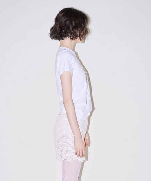 EDIT. FOR LULU(エディットフォールル)の「【SKIN for LULU】 mini tee(Tシャツ/カットソー・レディース・ホワイト・FREE)」の3枚目の写真