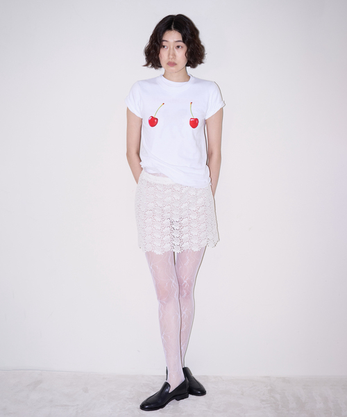 EDIT. FOR LULU(エディットフォールル)の「【SKIN for LULU】 mini tee(Tシャツ/カットソー・レディース・ホワイト・FREE)」の4枚目の写真