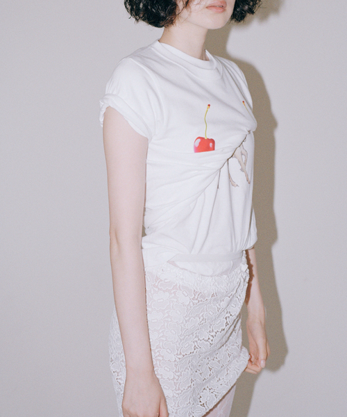 EDIT. FOR LULU(エディットフォールル)の「【SKIN for LULU】 mini tee(Tシャツ/カットソー・レディース・ホワイト・FREE)」の7枚目の写真