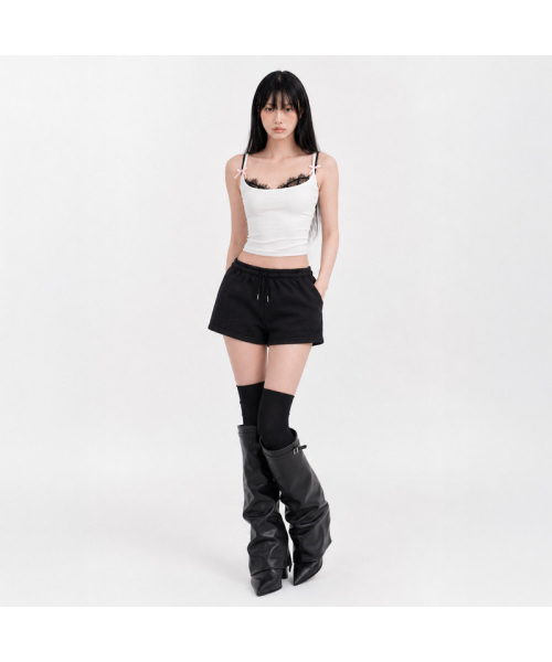 UNDEROFF(アンダーオフ)の「Aラインマイクロスウェットショーツブラック(その他パンツ・レディース・ブラック・SMALL/MEDIUM)」の5枚目の写真