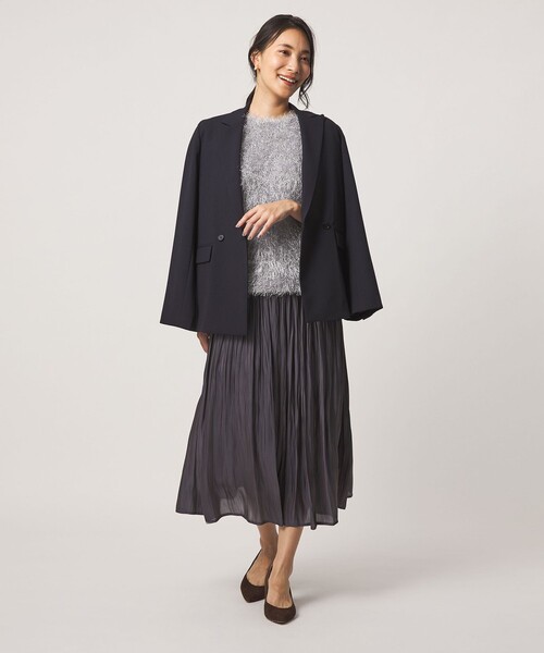 A DAY IN THE LIFE UNITED ARROWS(アデイインザライフユナイテッドアローズ)の「ラメ フェザー ショートスリーブニット <A DAY IN THE LIFE>(ニット/セーター・レディース・ナチュラル/グレー系・FREE)」の16枚目の写真