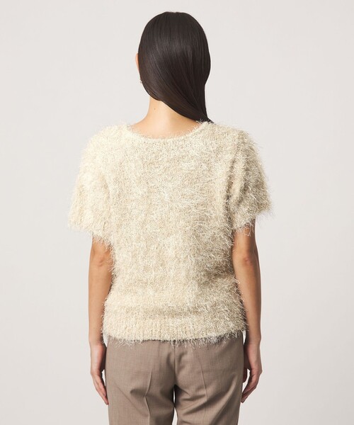 A DAY IN THE LIFE UNITED ARROWS(アデイインザライフユナイテッドアローズ)の「ラメ フェザー ショートスリーブニット <A DAY IN THE LIFE>(ニット/セーター・レディース・ナチュラル/グレー系・FREE)」の13枚目の写真