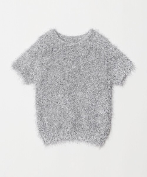 A DAY IN THE LIFE UNITED ARROWS(アデイインザライフユナイテッドアローズ)の「ラメ フェザー ショートスリーブニット <A DAY IN THE LIFE>(ニット/セーター・レディース・ナチュラル/グレー系・FREE)」の12枚目の写真