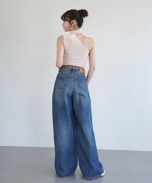 EIMY ISTOIRE(エイミーイストワール)の「WIDE LEG DENIM(デニムパンツ・レディース・ブルー・23/24)」の3枚目の写真