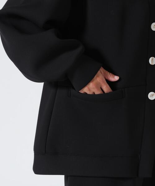 YENN(イエン)の「YENN(イエン)SPONDISH VOLUME CARDIGAN/SET UP可(カーディガン/ボレロ・レディース・グレー/ブラック・F)」の3枚目の写真