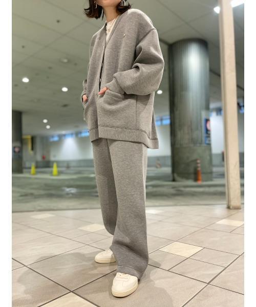 YENN(イエン)の「YENN(イエン)SPONDISH VOLUME CARDIGAN/SET UP可(カーディガン/ボレロ・レディース・グレー/ブラック・F)」の12枚目の写真