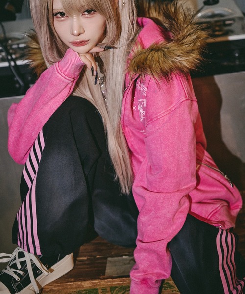 GALFY(ガルフィー)の「GALFY-全力汚し部SWTパンツ(スウェットパンツ・メンズ・グレー/ブラック/ピンク・XL/L)」の21枚目の写真