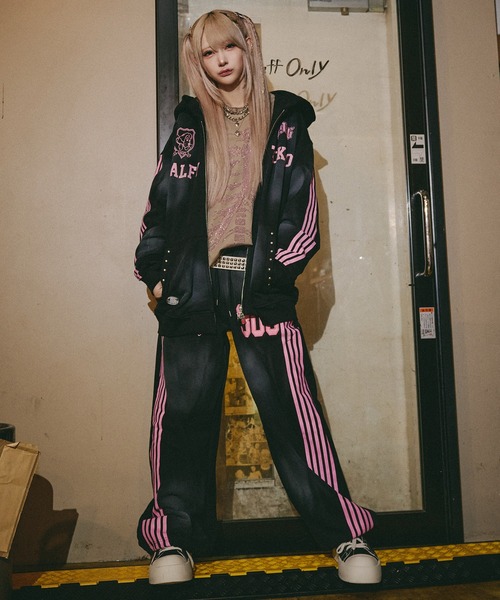 GALFY(ガルフィー)の「GALFY-全力汚し部SWTパンツ(スウェットパンツ・メンズ・グレー/ブラック/ピンク・XL/L)」の19枚目の写真