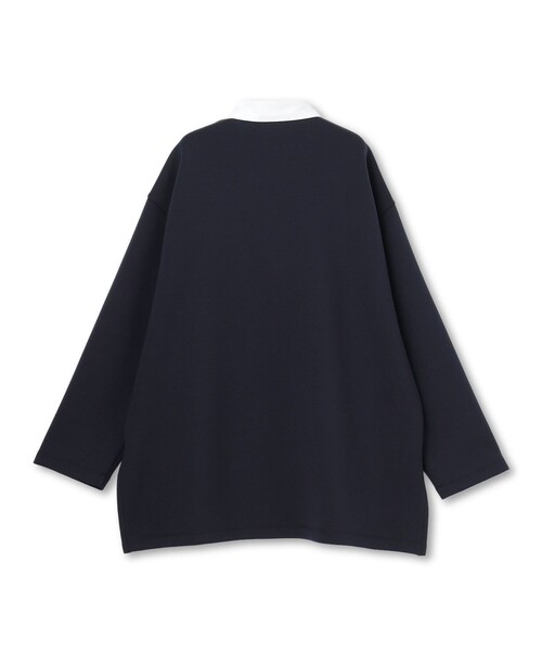 UNFILO(アンフィーロ)の「BEAUTY FORM JERSEY ラガーシャツ(スウェット・レディース・ベージュ系/ネイビー系・SMALL/MEDIUM)」の13枚目の写真
