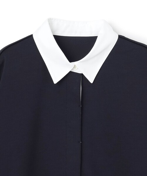 UNFILO(アンフィーロ)の「BEAUTY FORM JERSEY ラガーシャツ(スウェット・レディース・ベージュ系/ネイビー系・SMALL/MEDIUM)」の14枚目の写真