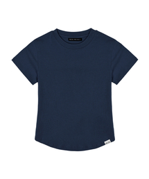 CURVED SLIM TOP_NAVY