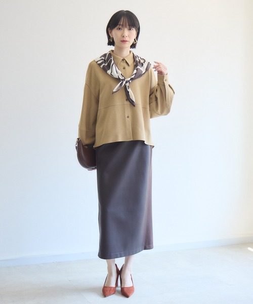 Paradise Picnic(パラダイスピクニック)の「cloche 機能素材ランタンスリーブシャツ(シャツ/ブラウス・レディース・ブラウン/ベージュ/チャコールグレー・FREE)」の10枚目の写真