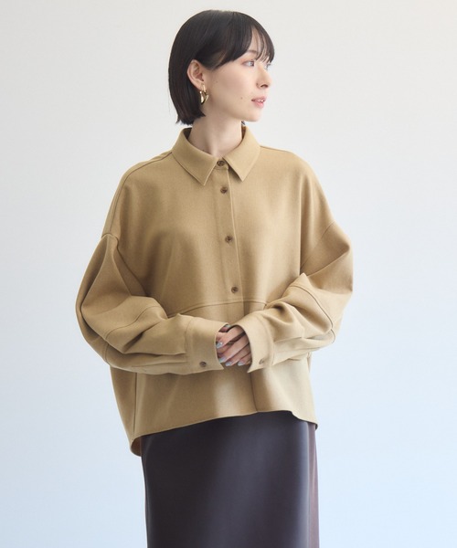 Paradise Picnic(パラダイスピクニック)の「cloche 機能素材ランタンスリーブシャツ(シャツ/ブラウス・レディース・ブラウン/ベージュ/チャコールグレー・FREE)」の17枚目の写真