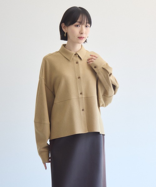 Paradise Picnic(パラダイスピクニック)の「cloche 機能素材ランタンスリーブシャツ(シャツ/ブラウス・レディース・ブラウン/ベージュ/チャコールグレー・FREE)」の18枚目の写真