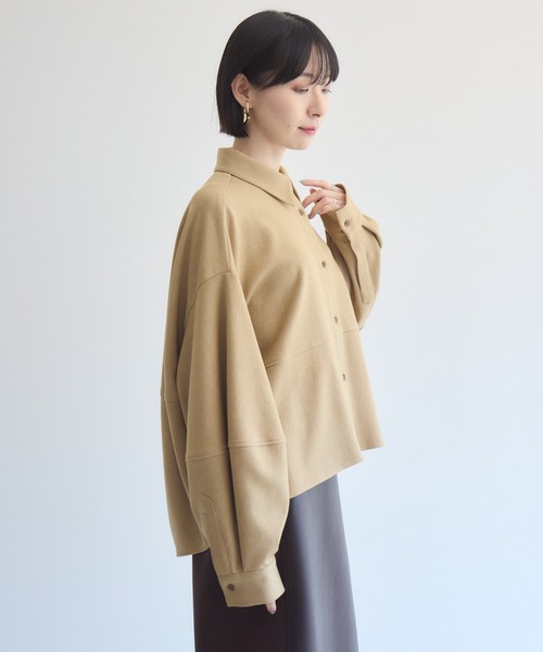 Paradise Picnic(パラダイスピクニック)の「cloche 機能素材ランタンスリーブシャツ(シャツ/ブラウス・レディース・ブラウン/ベージュ/チャコールグレー・FREE)」の19枚目の写真