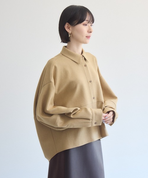 Paradise Picnic(パラダイスピクニック)の「cloche 機能素材ランタンスリーブシャツ(シャツ/ブラウス・レディース・ブラウン/ベージュ/チャコールグレー・FREE)」の20枚目の写真