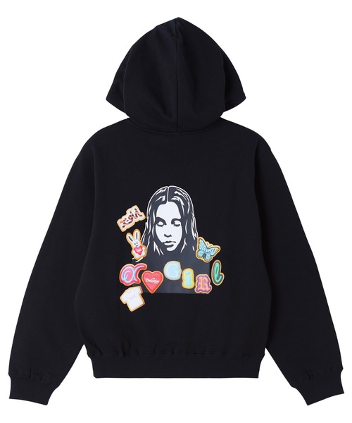 X-girl(エックスガール)の「X-girl x COOKIEBOY SWEAT HOODIE(パーカー・レディース・ホワイト/ブラック・M/S/L)」の2枚目の写真
