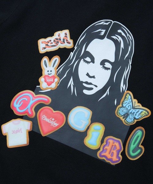 X-girl(エックスガール)の「X-girl x COOKIEBOY SWEAT HOODIE(パーカー・レディース・ホワイト/ブラック・M/S/L)」の15枚目の写真
