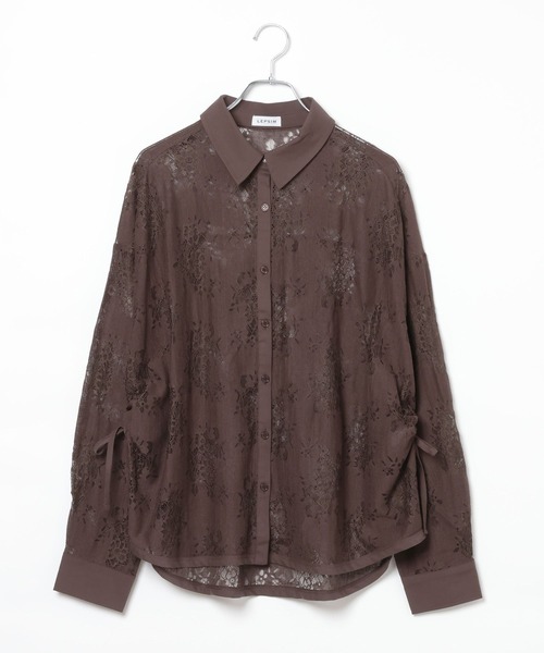 LEPSIM(レプシィム)の「モダンレースシャーリングシャツ 1069796(シャツ/ブラウス・レディース・アイボリー/ブラウン/ブラック・FREE)」の11枚目の写真
