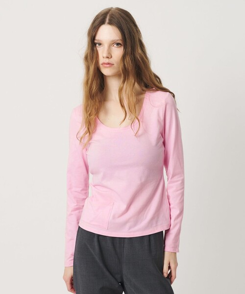 ATTISESSION(アティセッション)の「<ATTISESSION>ポケット ユーティリティー カットソー(Tシャツ/カットソー・レディース・ライトピンク/ダークブラウン/ライトブルー・FREE)」の3枚目の写真