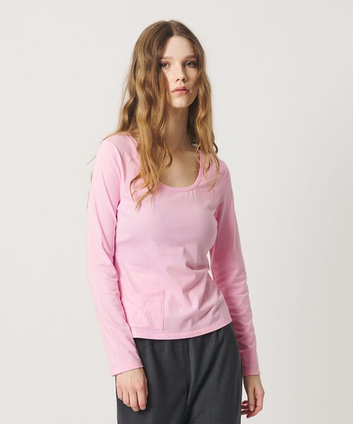 ATTISESSION(アティセッション)の「<ATTISESSION>ポケット ユーティリティー カットソー(Tシャツ/カットソー・レディース・ライトピンク/ダークブラウン/ライトブルー・FREE)」の6枚目の写真