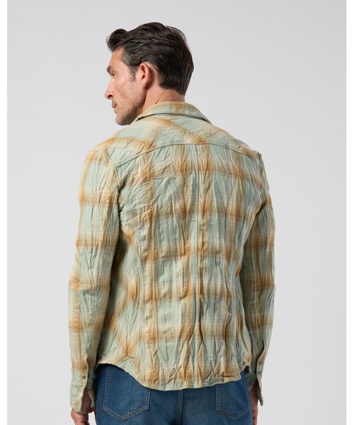 wjk（ダヴルジェイケイ）の「2-hook check(pale tone)（シャツ/ブラウス・メンズ・グリーン系その他/ブルー系その他・X-LARGE/LARGE/MEDIUM/SMALL）」の6枚目の写真