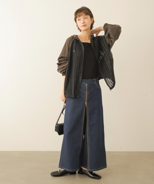 Bou Jeloud(ブージュルード)の「【スカート/パンツ2way仕様】フロントZIPデニムパンツ(その他パンツ・レディース・インディゴブルー/ブラック・FREE)」の20枚目の写真