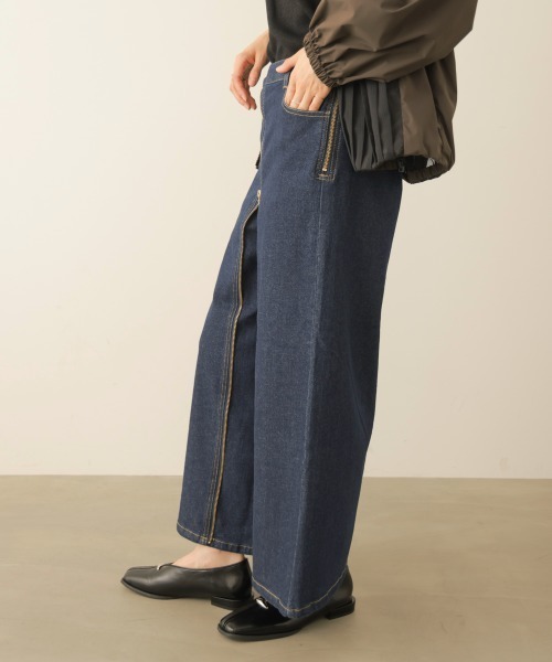 Bou Jeloud(ブージュルード)の「【スカート/パンツ2way仕様】フロントZIPデニムパンツ(その他パンツ・レディース・インディゴブルー/ブラック・FREE)」の22枚目の写真