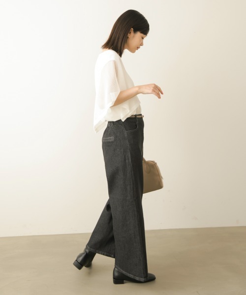 Bou Jeloud(ブージュルード)の「【スカート/パンツ2way仕様】フロントZIPデニムパンツ(その他パンツ・レディース・インディゴブルー/ブラック・FREE)」の6枚目の写真