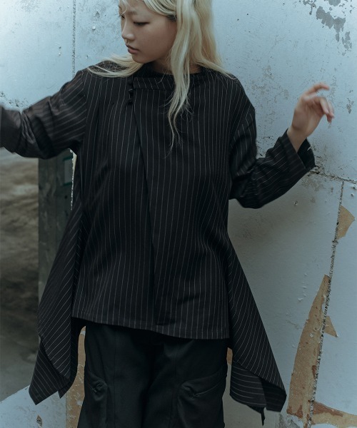 TELOPLAN(テーロプラン)の「【TELOPLAN】26AW新作 Micah Shirts / マイカシャツ(シャツ/ブラウス・レディース・White/MIX・ONE SIZE)」の1枚目の写真