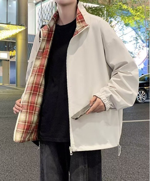 DOUBLE STEAL(ダブルスティール)の「DSリバーシブルスタンドカラージャケット(その他アウター・メンズ・ピンク/ベージュ/ブルー/ブラック・X-LARGE/LARGE/MEDIUM)」の2枚目の写真