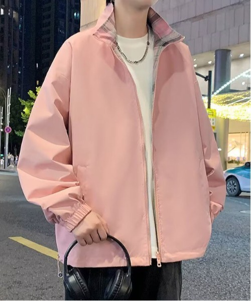 DOUBLE STEAL(ダブルスティール)の「DSリバーシブルスタンドカラージャケット(その他アウター・メンズ・ピンク/ベージュ/ブルー/ブラック・X-LARGE/LARGE/MEDIUM)」の4枚目の写真