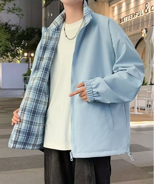 DOUBLE STEAL(ダブルスティール)の「DSリバーシブルスタンドカラージャケット(その他アウター・メンズ・ピンク/ベージュ/ブルー/ブラック・X-LARGE/LARGE/MEDIUM)」の3枚目の写真