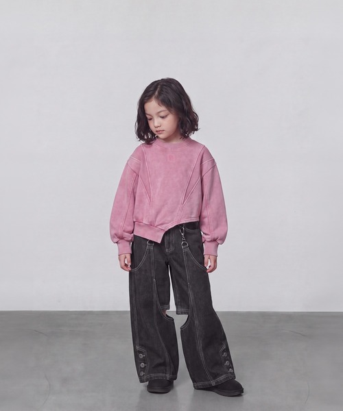 DURAS(デュラス)の「KIDS|2WAYセパレートデニムパンツ|ペアコーデ対応(デニムパンツ・キッズ・ブラック/インディゴブルー・S(100-110)/M(110-120)/L(120-130))」の16枚目の写真
