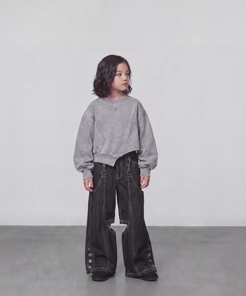 DURAS(デュラス)の「KIDS|2WAYセパレートデニムパンツ|ペアコーデ対応(デニムパンツ・キッズ・ブラック/インディゴブルー・S(100-110)/M(110-120)/L(120-130))」の17枚目の写真