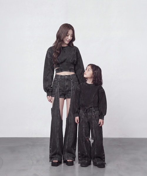 DURAS(デュラス)の「KIDS|2WAYセパレートデニムパンツ|ペアコーデ対応(デニムパンツ・キッズ・ブラック/インディゴブルー・S(100-110)/M(110-120)/L(120-130))」の20枚目の写真