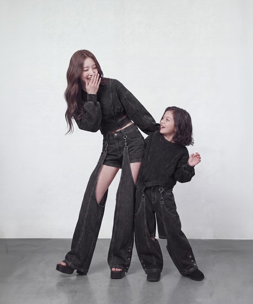 DURAS(デュラス)の「KIDS|2WAYセパレートデニムパンツ|ペアコーデ対応(デニムパンツ・キッズ・ブラック/インディゴブルー・S(100-110)/M(110-120)/L(120-130))」の19枚目の写真
