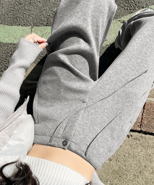 FLINEA(フリネア)の「ハイウエストリボンフリースフレアパンツ(その他パンツ・レディース・チャコールグレー/グレー/ライトベージュ・FREE)」の19枚目の写真