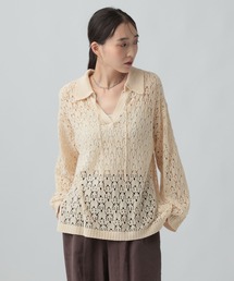 モール透かしスキッパーニット 1057179