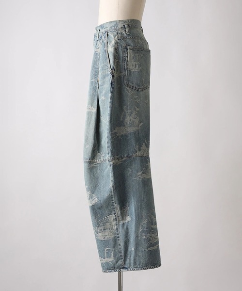 SHINYAKOZUKA(シンヤコヅカ)の「washed city baggy(ISSUE#9)(デニムパンツ・レディース・ライトブルー・XS/S)」の2枚目の写真
