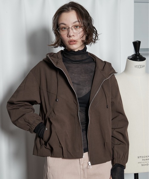 OFROOM(オフルーム)の「【2026秋冬新作】Light Hood Jacket|ライトフードジャケット(ブルゾン・レディース・ライトベージュ/ブラウン・FREE)」の1枚目の写真