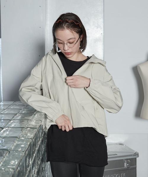 OFROOM(オフルーム)の「【2026秋冬新作】Light Hood Jacket|ライトフードジャケット(ブルゾン・レディース・ライトベージュ/ブラウン・FREE)」の20枚目の写真