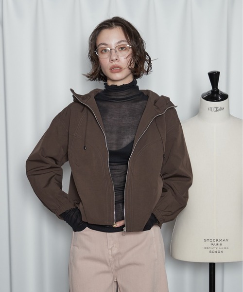 OFROOM(オフルーム)の「【2026秋冬新作】Light Hood Jacket|ライトフードジャケット(ブルゾン・レディース・ライトベージュ/ブラウン・FREE)」の13枚目の写真