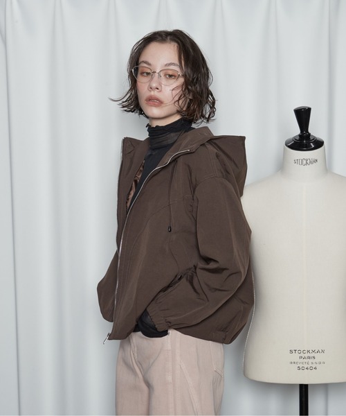 OFROOM(オフルーム)の「【2026秋冬新作】Light Hood Jacket|ライトフードジャケット(ブルゾン・レディース・ライトベージュ/ブラウン・FREE)」の14枚目の写真