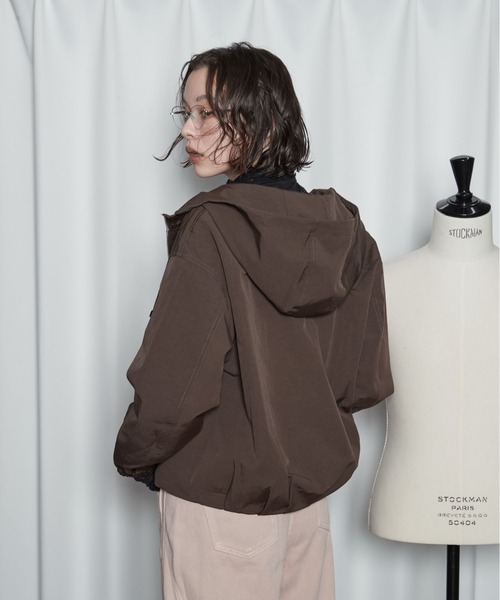 OFROOM(オフルーム)の「【2026秋冬新作】Light Hood Jacket|ライトフードジャケット(ブルゾン・レディース・ライトベージュ/ブラウン・FREE)」の15枚目の写真