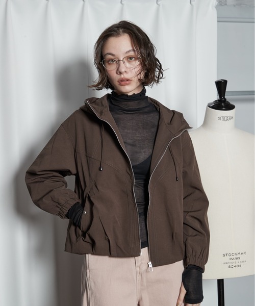 OFROOM(オフルーム)の「【2026秋冬新作】Light Hood Jacket|ライトフードジャケット(ブルゾン・レディース・ライトベージュ/ブラウン・FREE)」の5枚目の写真