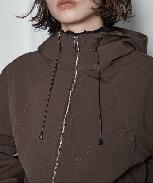 OFROOM(オフルーム)の「【2026秋冬新作】Light Hood Jacket|ライトフードジャケット(ブルゾン・レディース・ライトベージュ/ブラウン・FREE)」の8枚目の写真